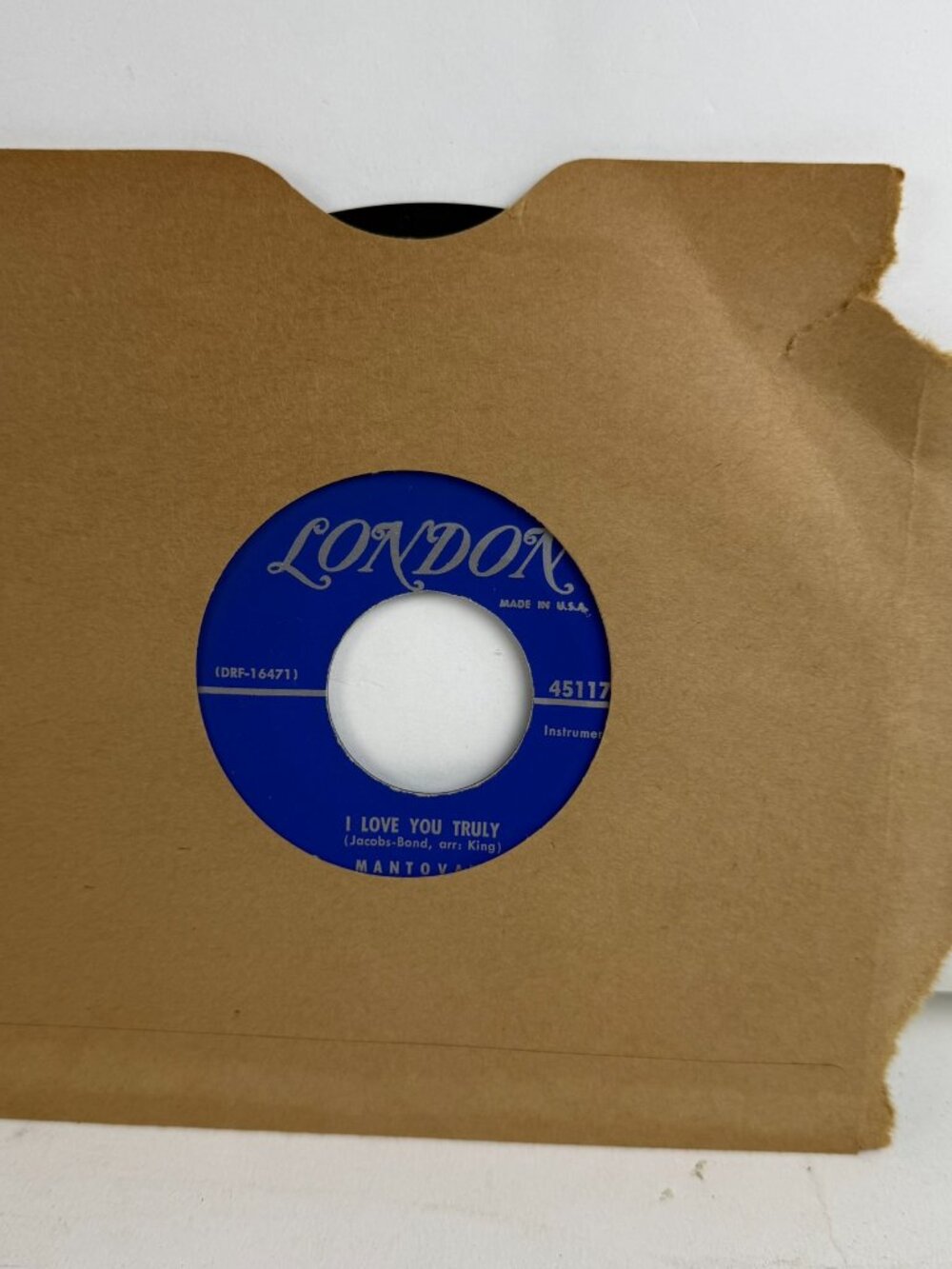 Mantovani Easy Listening Instrumental 7" 45 Vinyl Single London Records 451170